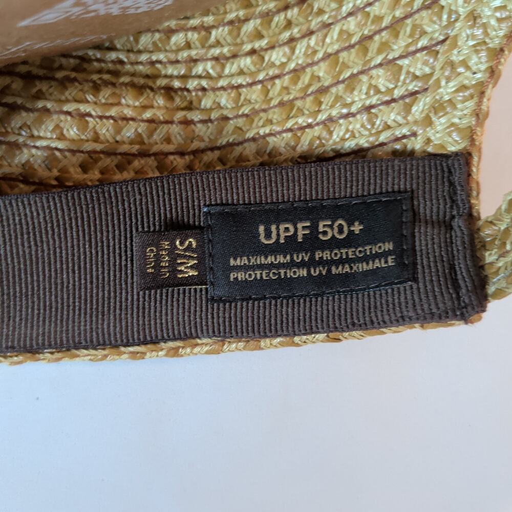 NWT Eric Javits Sz S/M Squishee Packable Home Run Straw Woven Hat Cap UPF 50 - Picture 8 of 9
